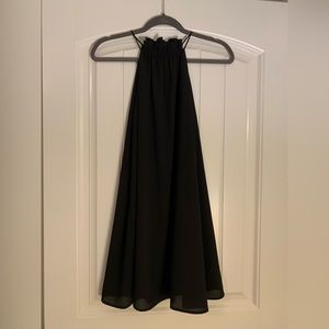 Black mini dress halter top